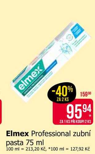 Elmex Professional zubní pasta 75 ml Teta drogerie