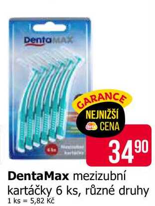 DentaMax mezizubní kartáčky 6 ks, různé druhy