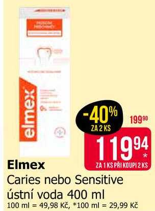 Elmex  Caries nebo Sensitive ústní voda 400 ml 