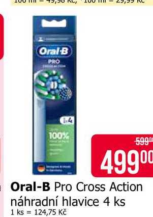 Oral-B Pro Cross Action náhradní hlavice 4 ks Teta drogerie
