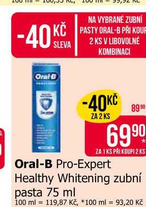 Oral-B Pro-Expert Healthy Whitening zubní pasta 75 ml Teta drogerie