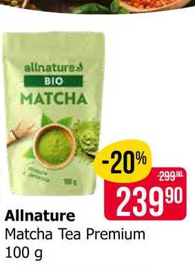 Allnature Matcha Tea Premium 100 g 
