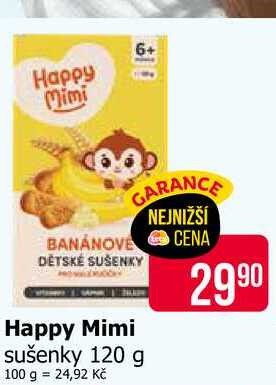Happy Mimi sušenky 120 g Teta drogerie