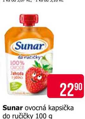 Sunar ovocná kapsička do ručičky 100 g Teta drogerie