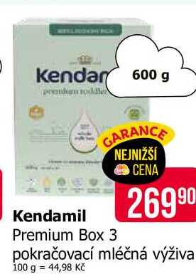 Kendamil Premium Box 3 pokračovací mléčná výživa 600g Teta drogerie