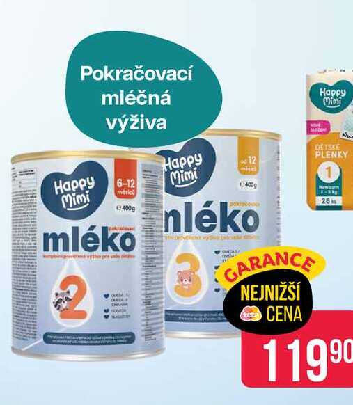 Happy Mimi pokračovací mléko 2 500g Teta drogerie