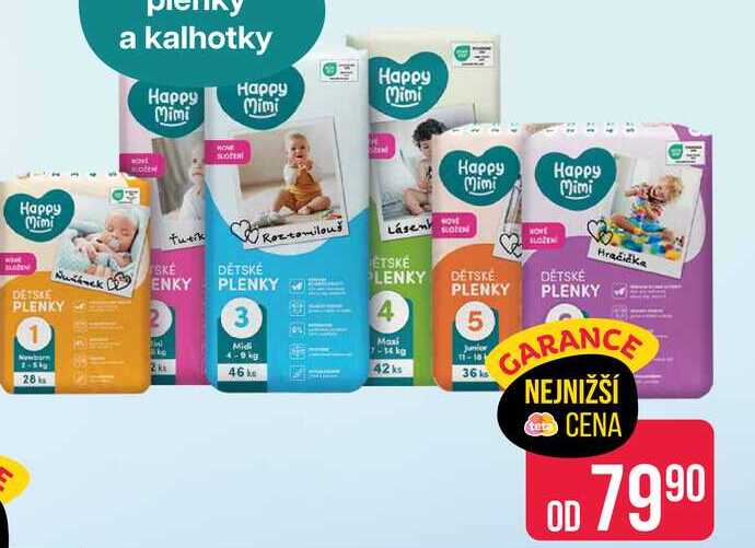 Happy Mimi dětské plenky 1, 28ks Teta drogerie