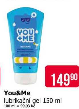 You&Me lubrikační gel 150 ml Teta drogerie