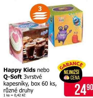 Q-Soft 3vrstvé kapesníky, box 60 ks Teta drogerie
