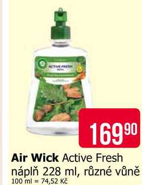 Air Wick Active Fresh náplň 228 ml, různé vůně Teta drogerie