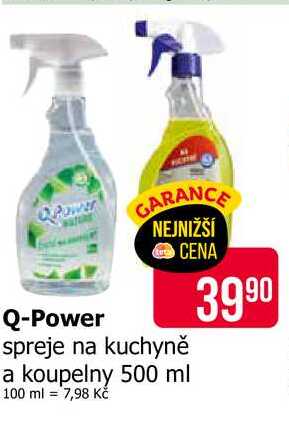 QPower spreje na kuchyně a koupelny 500 ml 