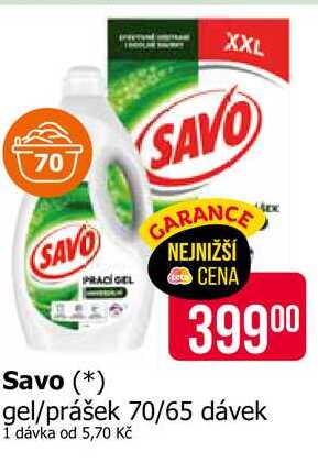 SAVO gel/prášek 70/65 dávek Teta drogerie