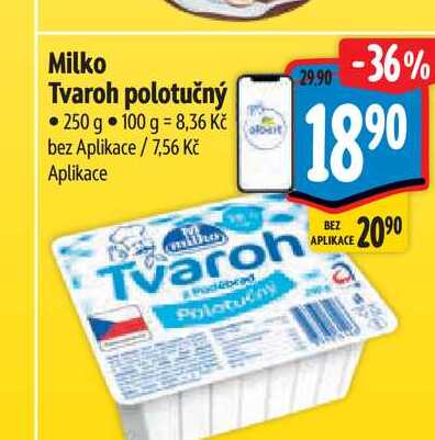 Milko Tvaroh polotučný 250 g