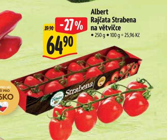 Albert Rajčata Strabena na větvičce 250 g