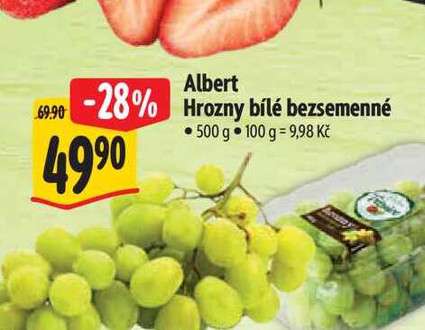 Albert Hrozny bílé bezsemenné 500 g