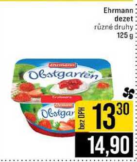 Ehrmann dezet různé druhy 125 g 