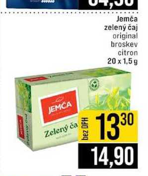 Jemča zelený čaj original broskev citron 20 x 1,5 g