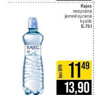Rajec nesycená jemně sycená kyslík 0.75l