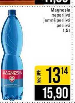 Magnesia neperlivȧ jemně perlivá perlivá 1,5l