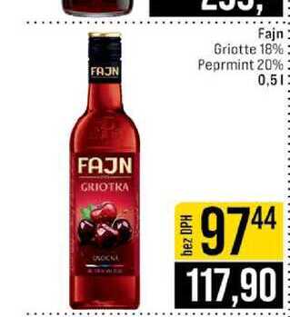Fajn Griotte 18% Peprmint 20% 0,5l