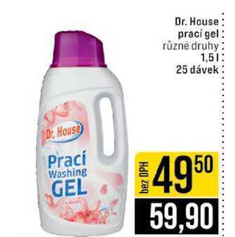 Dr. House prací gel různé druhy 1,5l 25 dávek JIP