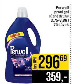 Perwoll prací gel různé druhy 3,75-3,86l 75 dávek JIP