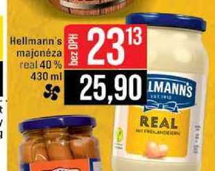 Hellmann's majonéza real 40% 430 ml 