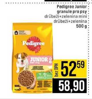 Pedigree Junior granule pro psy drůbeží+zelenina mini drůbeží+zelenina 500 g