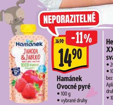 Hamánek Ovocné pyré 100 g