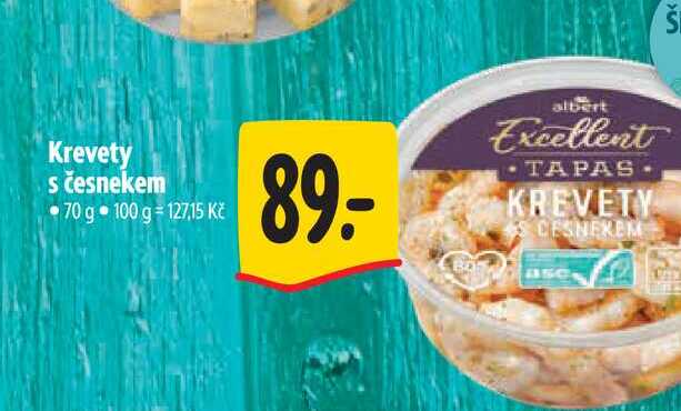 Krevety s česnekem 70 g