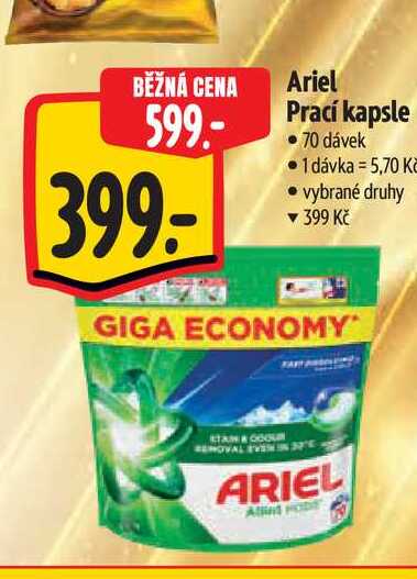   Ariel Prací kapsle 70 dávek  