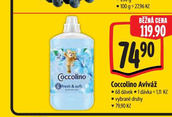 Coccolino Aviváž 68 dávek Albert