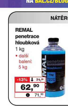 REMAL penetrace hloubková 1 kg Barvy a laky drogerie 