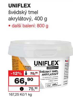 UNIFLEX švédský tmel akrylátový, 400 g Barvy a laky drogerie 