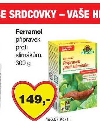 Ferramol Přípravek proti slimákům 300g Barvy a laky drogerie 
