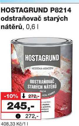 HOSTAGRUND P8214 odstraňovač starých nátěrů, 0,6l