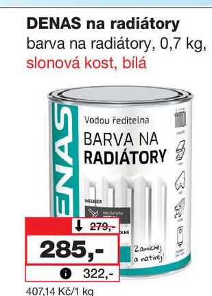 DENAS na radiátory barva na radiátory, 0,7 kg