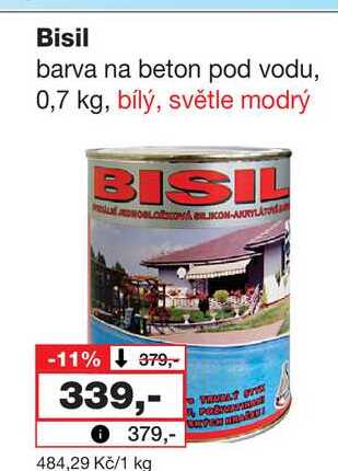 Bisil barva na beton pod vodu, 0,7 kg