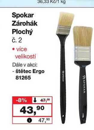 Spokar Zárohák Plochý č. 2 více velikostí