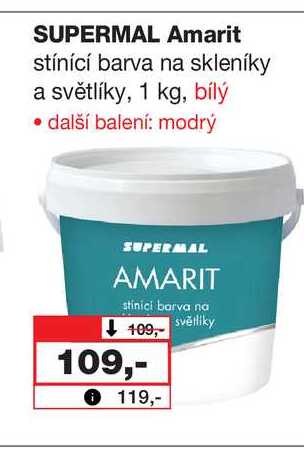 SUPERMAL Amarit stínící barva na skleníky a světlíky, 1 kg, bílý Barvy a laky drogerie 
