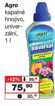Agro kapalné hnojivo, univerzální, 1l Barvy a laky drogerie 