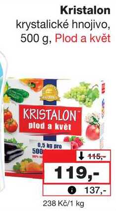 Kristalon krystalické hnojivo, 500 g Barvy a laky drogerie 