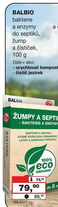 BALBIO bakterie a enzymy do septiků, žump a čističek, 100 g Barvy a laky drogerie 
