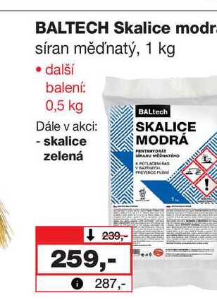 BALTECH Skalice modr. síran měďnatý, 1 kg Barvy a laky drogerie 