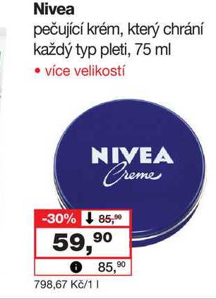 Nivea pečující krém, který chrání každý typ pleti, 75 ml Barvy a laky drogerie 