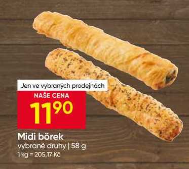Midi börek vybrané druhy 58 g