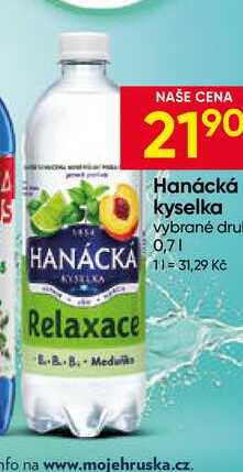 Hanácká kyselka vybrané druhy 0,7l