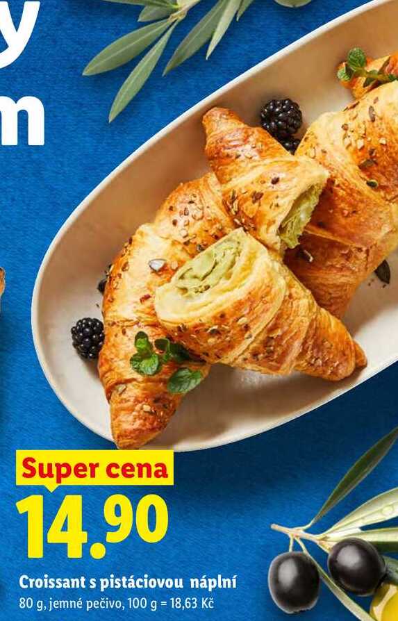 Croissant s pistáciovou náplní, 80 g