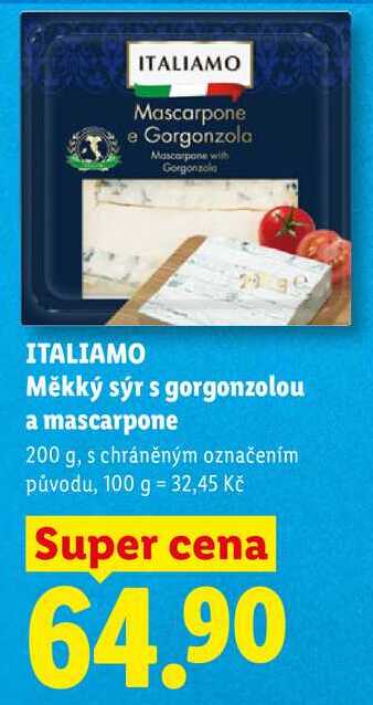 ITALIAMO Měkký sýr s gorgonzolou a mascarpone, 200 g