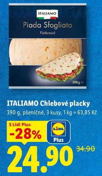 ITALIAMO Chlebové placky, 390 g